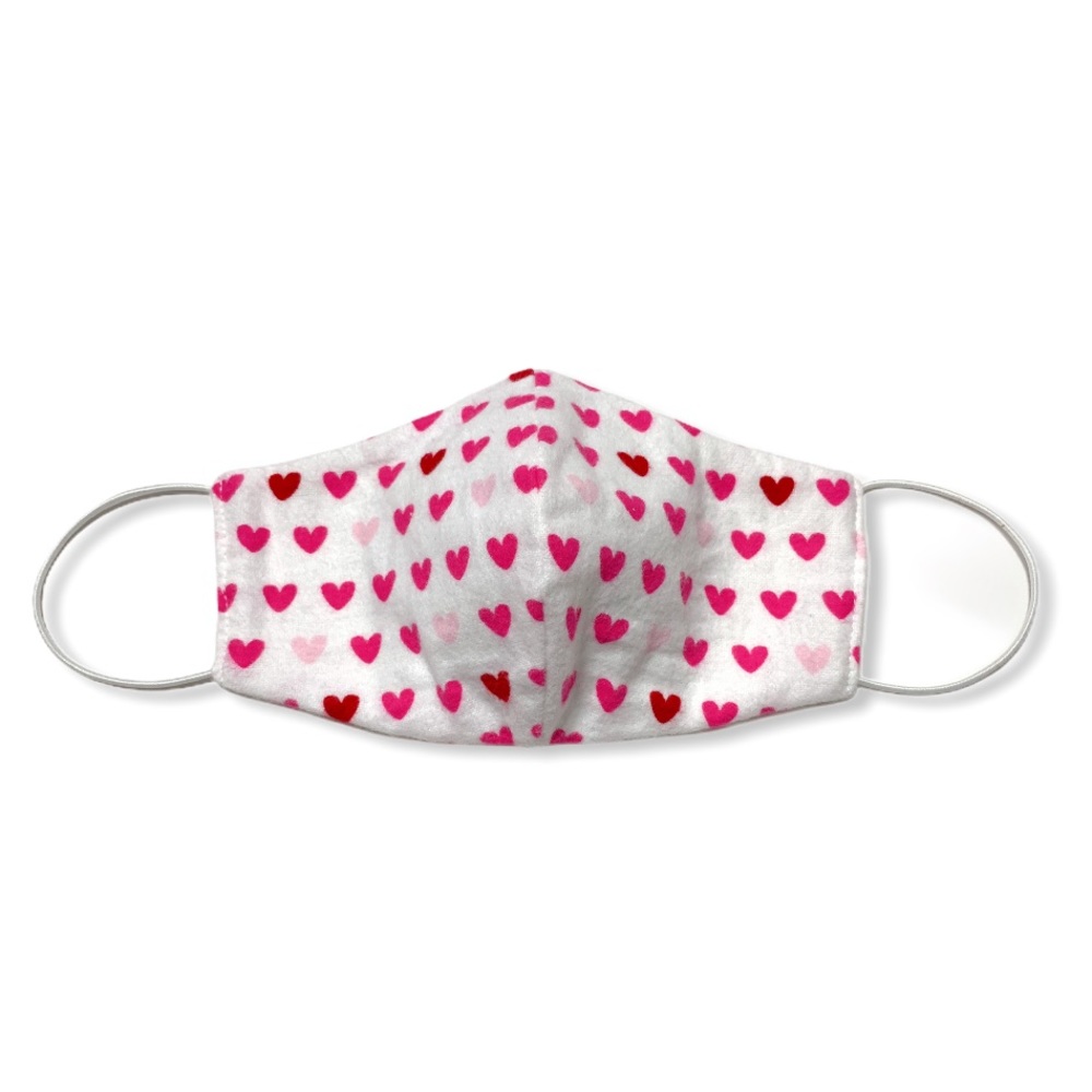Washable & Reusable Hearts Print Cotton Face Mask - Picture 5 of 5
